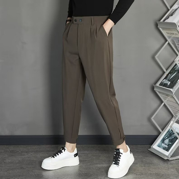 Muške hlače u korejskom stilu, cropped, slim fit, proljeće-ljeto