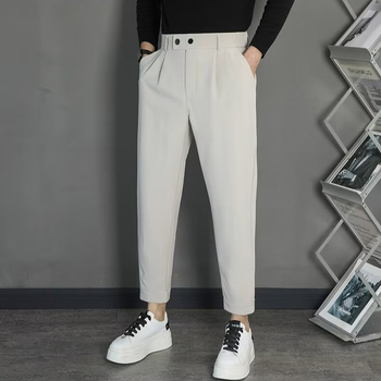 Muške hlače u korejskom stilu, cropped, slim fit, proljeće-ljeto