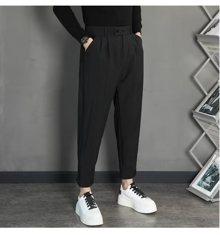 Muške hlače u korejskom stilu, cropped, slim fit, proljeće-ljeto