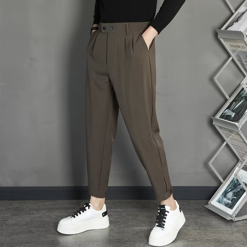 Muške hlače u korejskom stilu, cropped, slim fit, proljeće-ljeto