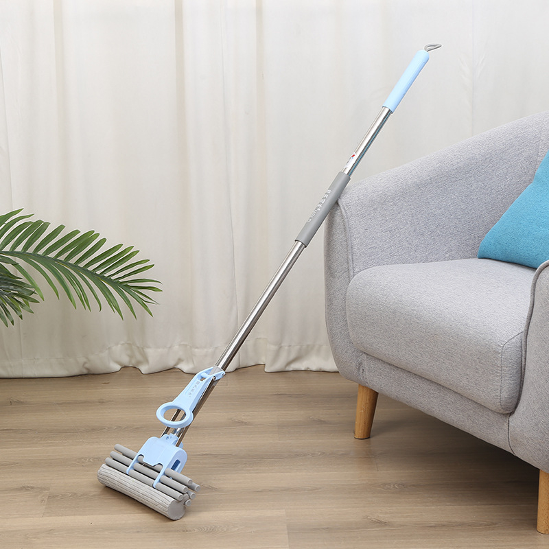 Neng's Lidong kućni mop, glava 28 cm, teleskopski, mokro i suho čišćenje, ljepila pamuk vlakna