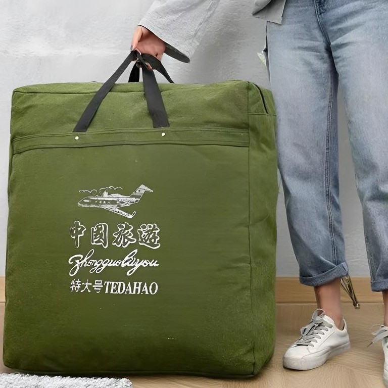 Platneni ruksak velikog kapaciteta za putovanja i preseljenje, prenosna torba za deke