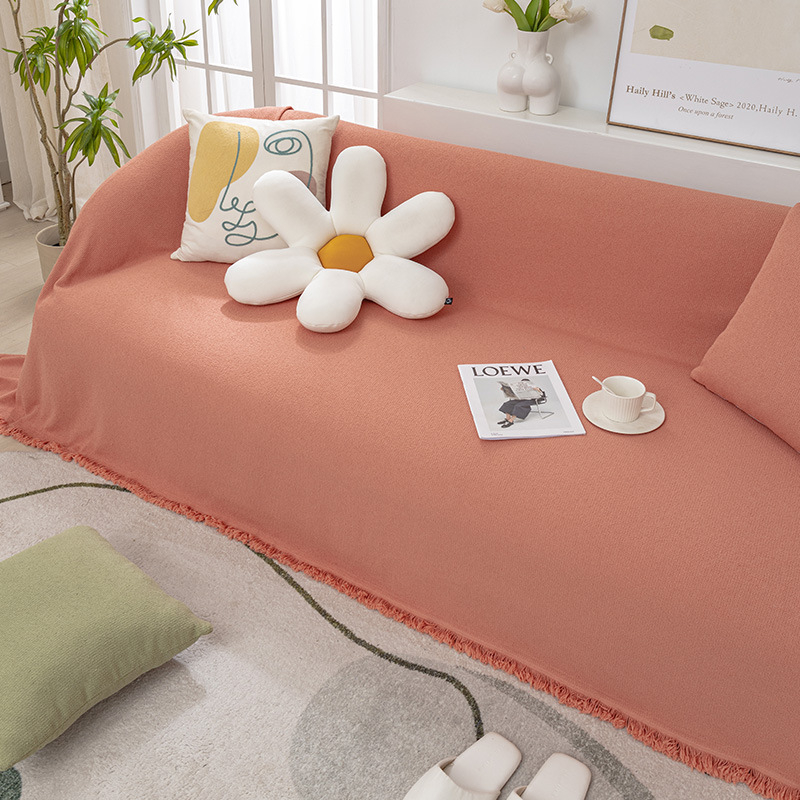 Chenille navlaka za kauč u jednoboji boji, vodootporna i koži prijateljska, moderni minimalistički stil, potpuno prekrivanje