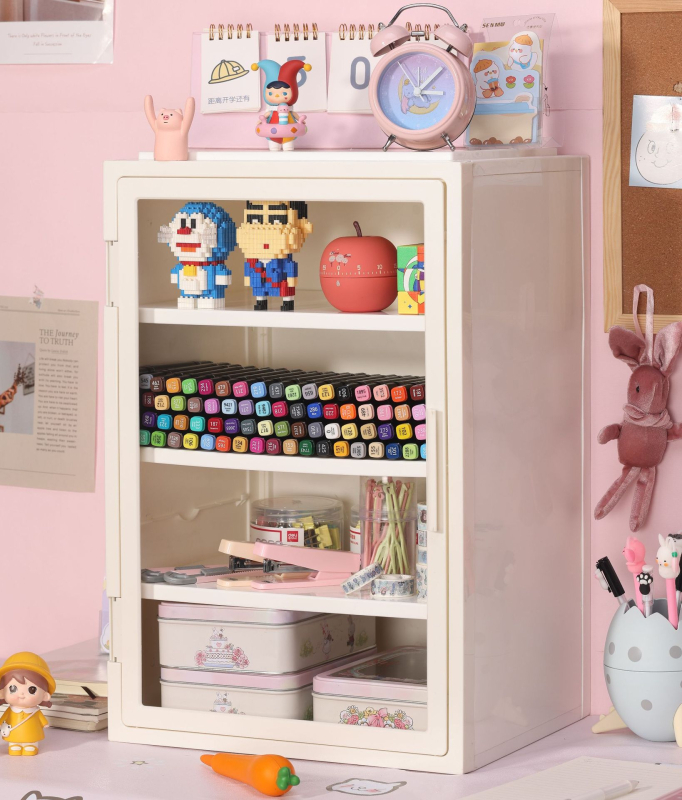 Višeslojni prozračni ormarić s vratima za pohranu, organizator za školske potrepštine i uredski pribor, plastična kutija za pohranu