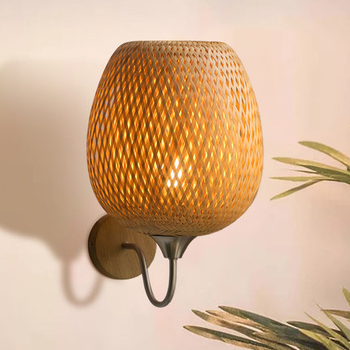 Nova zidna lampa od bambusa u novokineskom stilu, japanski stil lampu za spavaću sobu, Zen hodnik i čajna soba rasvjeta, pastoralno osvjetljenje