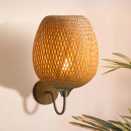 Nova zidna lampa od bambusa u novokineskom stilu, japanski stil lampu za spavaću sobu, Zen hodnik i čajna soba rasvjeta, pastoralno osvjetljenje