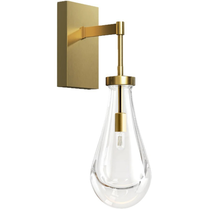 Stenska lampa od stakla u obliku kapljice za dnevni boravak, hodnik i spavaću sobu — američki retro unutarnje osvjetljenje