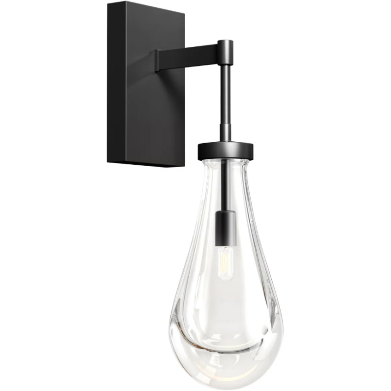 Stenska lampa od stakla u obliku kapljice za dnevni boravak, hodnik i spavaću sobu — američki retro unutarnje osvjetljenje