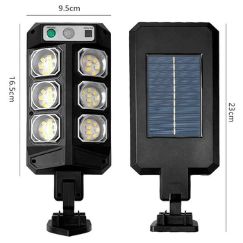Integrirana solarna lampa za vrt sa senzorom pokreta i kontrolom osvjetljenja, COB zidna svjetiljka s daljinskim upravljačem, vodootporna
