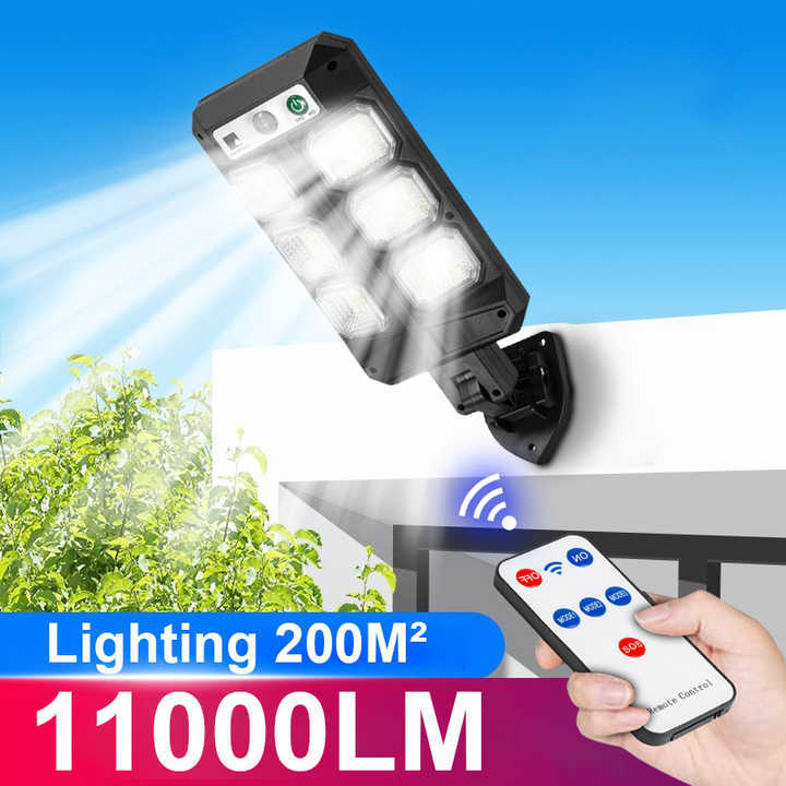 Integrirana solarna lampa za vrt sa senzorom pokreta i kontrolom osvjetljenja, COB zidna svjetiljka s daljinskim upravljačem, vodootporna