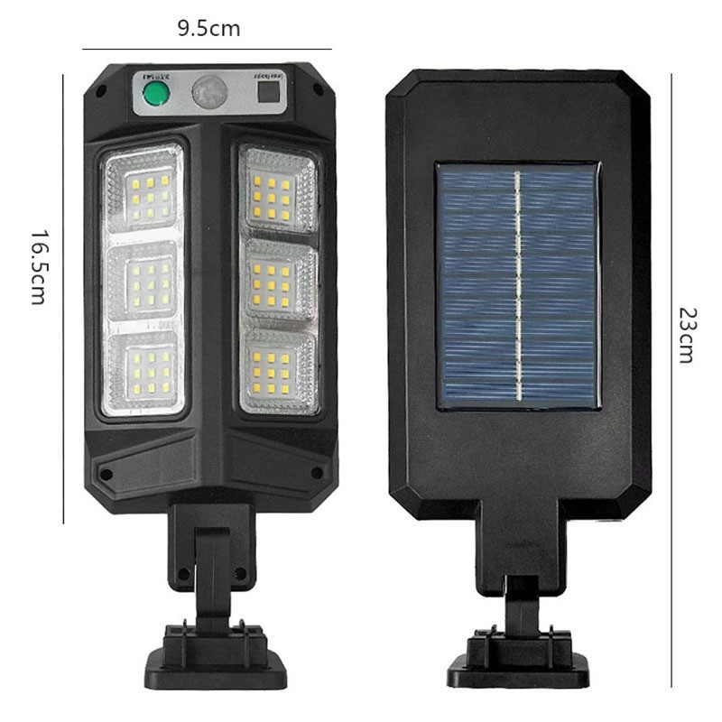 Integrirana solarna lampa za vrt sa senzorom pokreta i kontrolom osvjetljenja, COB zidna svjetiljka s daljinskim upravljačem, vodootporna