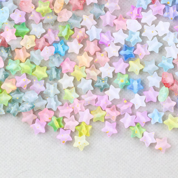 8 mm akrilne zvjezdice s petokrakom za DIY nakit — perle za kosu, ogrlice, naušnice i narukvice