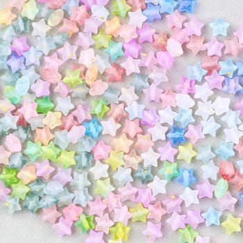 8 mm akrilne zvjezdice s petokrakom za DIY nakit — perle za kosu, ogrlice, naušnice i narukvice