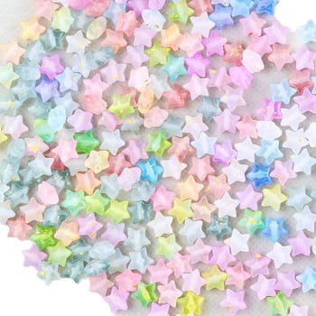 8 mm akrilne zvjezdice s petokrakom za DIY nakit — perle za kosu, ogrlice, naušnice i narukvice