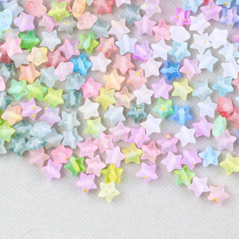8 mm akrilne zvjezdice s petokrakom za DIY nakit — perle za kosu, ogrlice, naušnice i narukvice