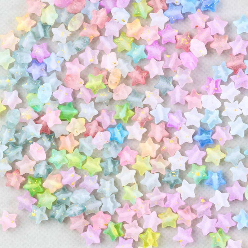8 mm akrilne zvjezdice s petokrakom za DIY nakit — perle za kosu, ogrlice, naušnice i narukvice