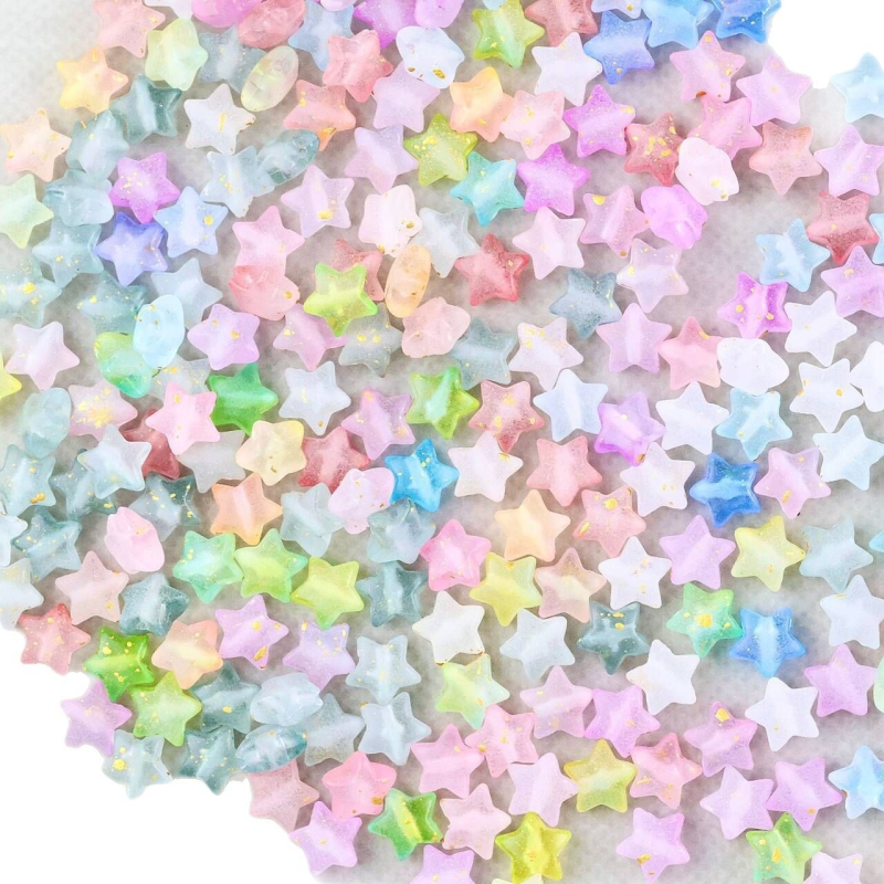 8 mm akrilne zvjezdice s petokrakom za DIY nakit — perle za kosu, ogrlice, naušnice i narukvice