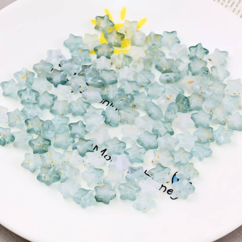 8 mm akrilne zvjezdice s petokrakom za DIY nakit — perle za kosu, ogrlice, naušnice i narukvice