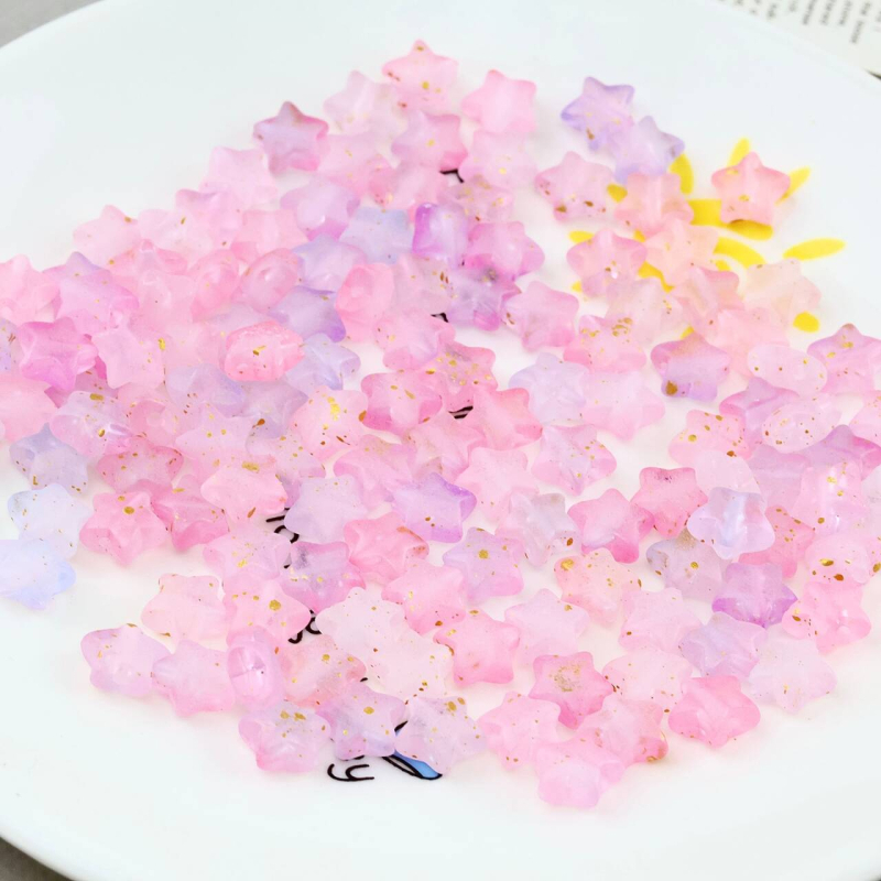 8 mm akrilne zvjezdice s petokrakom za DIY nakit — perle za kosu, ogrlice, naušnice i narukvice