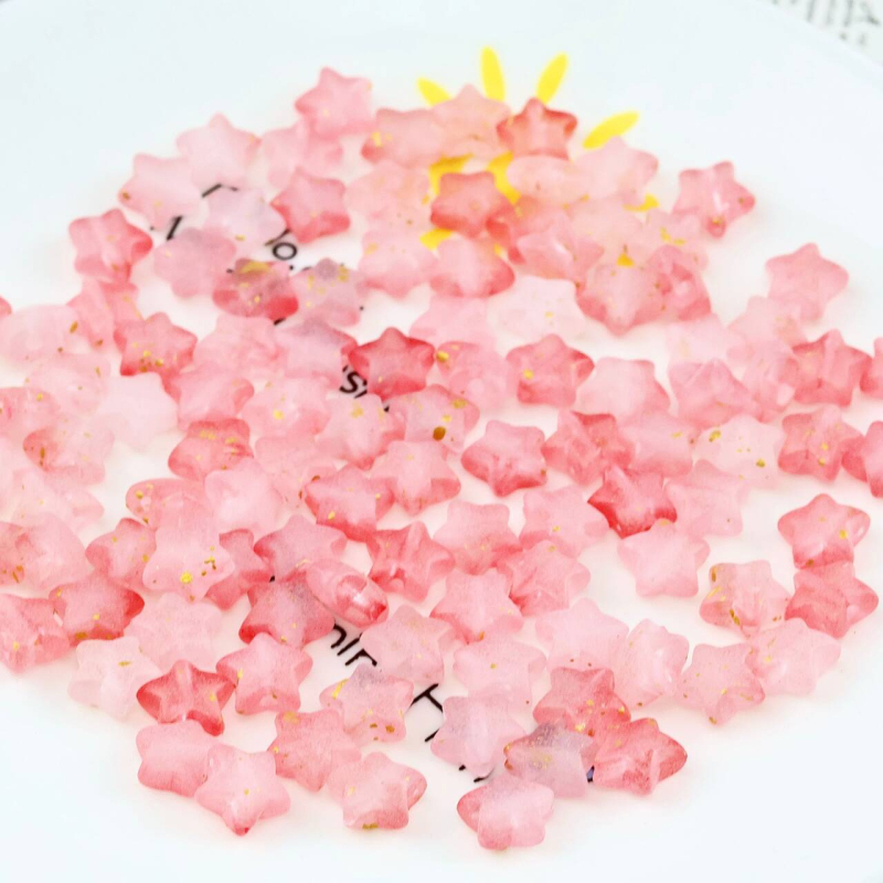 8 mm akrilne zvjezdice s petokrakom za DIY nakit — perle za kosu, ogrlice, naušnice i narukvice