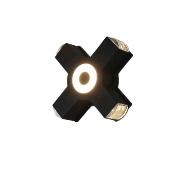 LED vodootporna zidna svjetiljka za dvorište, stup i hodnik, aluminijsko kućište, dekorativno zidno svjetlo, četveroglavi križni reflektor