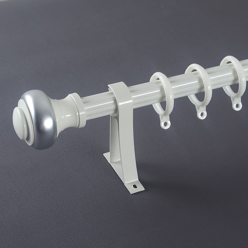 Prilagođena aluminijska rimska šipka za zavjese, duljine 6,7 m, bijela, moderni minimalistički stil, model JP-Y03