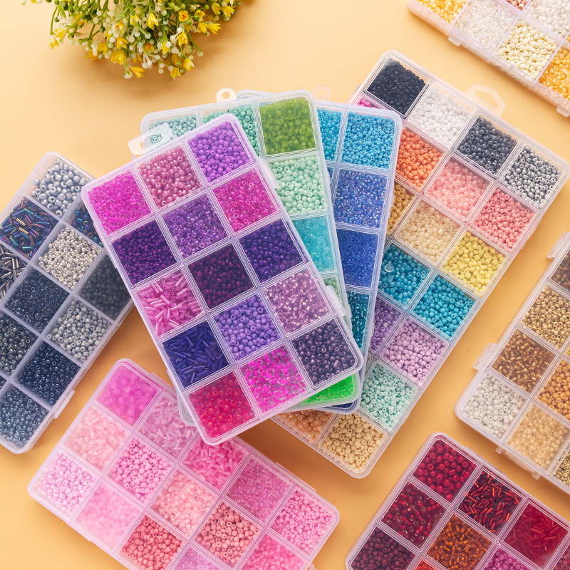 Set od 15 pretinaca rižastih perli, jednobojno lakirane perle, DIY komplet alata za izradu nakita – narukvice i ogrlice