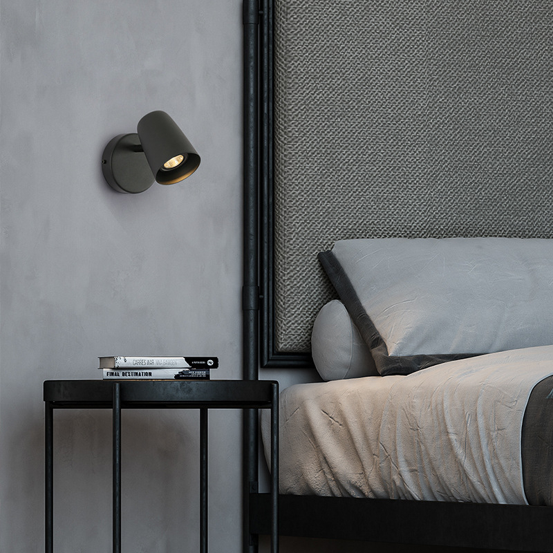 LED lampica za noćni ormarić s pomičnim ramom za čitanje — nordijski stil, moderni minimalistički, zidni
