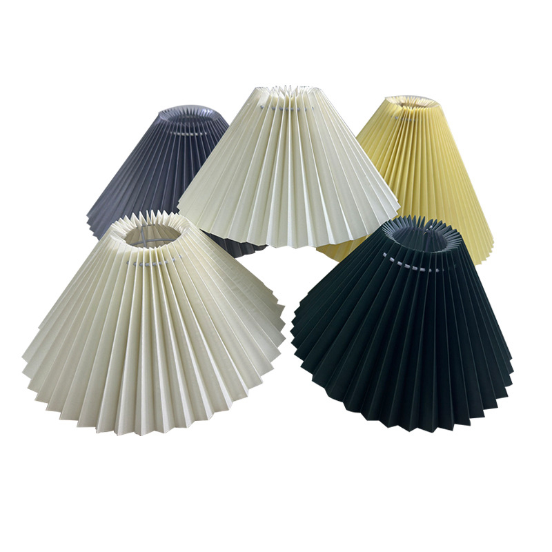 Tekstilni plisirani abažur za stolne lampe i lustere, sklopivi noćni abažur KD