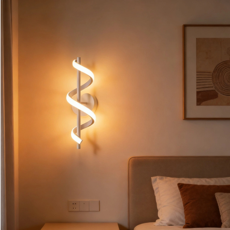 LED zidna svjetiljka sa silikonskim sjenilom, moderan minimalistički stil za pozadinu televizije i spavaće sobe