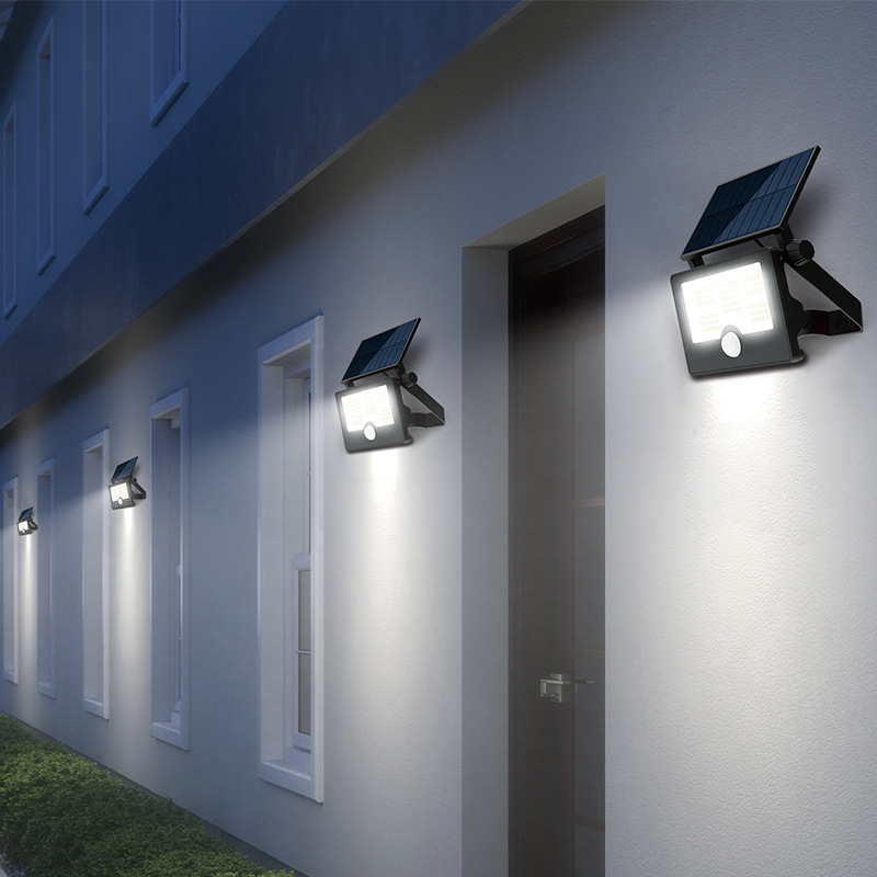 Solarna vanjska vrtna LED svjetiljka sa senzorom, USB punjenje, sklopna zidna svjetiljka