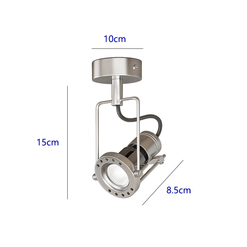 Zidna LED lampa u Bauhaus industrijskom stilu, od željeza, za kupaonicu i spavaću sobu