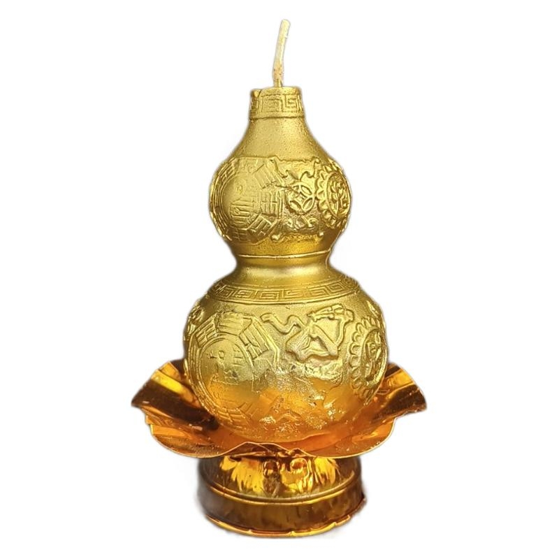 Sveća za hram Bude sa stalkom, bezdymna parafinska cilindrična svijeća s motivom pagode WenChang