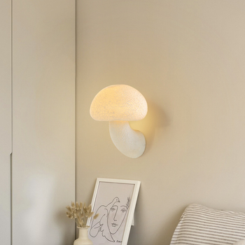 Stenska lampa u obliku gljive, kremasti francuski vintage stil, za dnevni boravak, hodnik, stepenice i vanjsko osvjetljenje