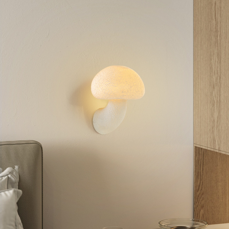 Stenska lampa u obliku gljive, kremasti francuski vintage stil, za dnevni boravak, hodnik, stepenice i vanjsko osvjetljenje
