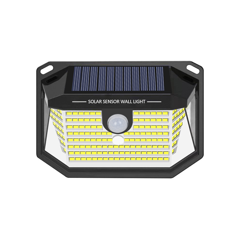 Solarna zidna svjetiljka sa senzorom pokreta, vanjska, 178 LED, za dvorište, garažu i cestu