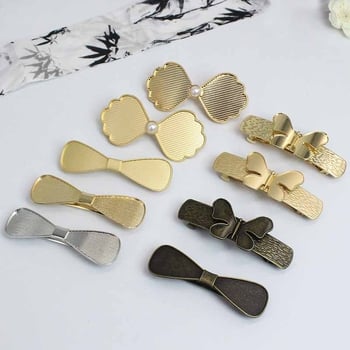 Leptir klips za kosu s bazom za DIY, dizajn lista ginka