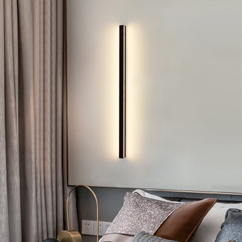 Nordijski minimalistička LED zidna svjetiljka s dugom trakom, za spavaću sobu i dnevni boravak, aluminij, 220V, 26x36 cm
