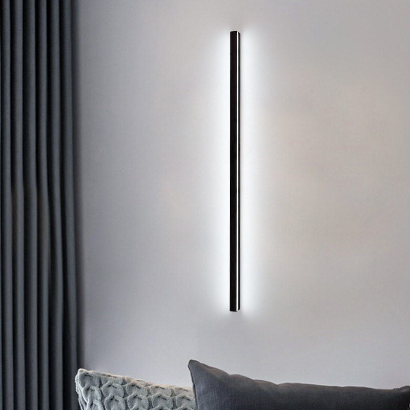 Nordijski minimalistička LED zidna svjetiljka s dugom trakom, za spavaću sobu i dnevni boravak, aluminij, 220V, 26x36 cm