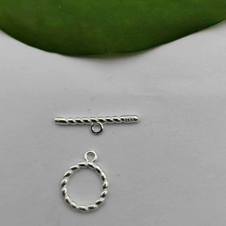 Set ogrlice i narukvice od srebra S925 s OT kopčom, pletene užad zatvarač, ručna izrada dodataka za DIY nakit