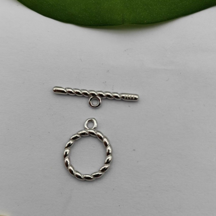 Set ogrlice i narukvice od srebra S925 s OT kopčom, pletene užad zatvarač, ručna izrada dodataka za DIY nakit