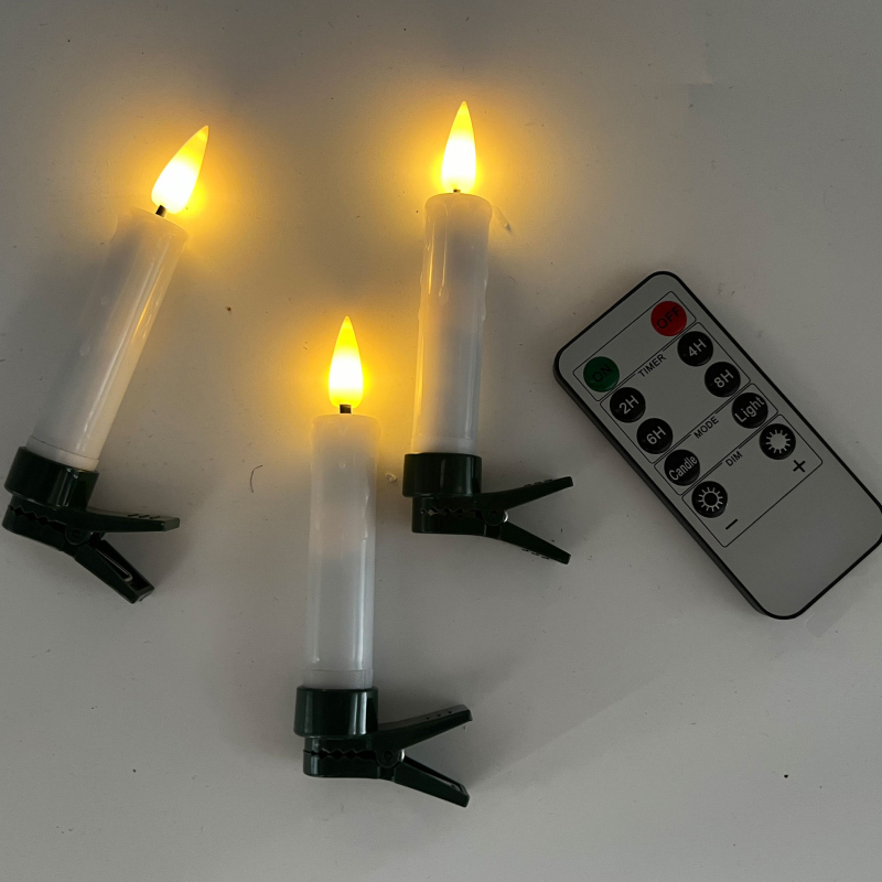LED svijeća s klipom za božićno drvce, daljinsko upravljanje, za vjenčanje i dom