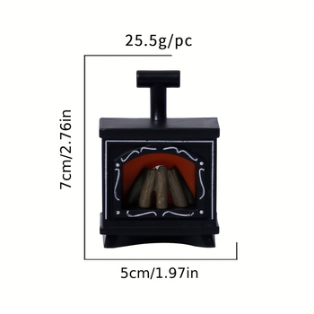 LED mini kamin za kućicu za lutke – dekoracija, noćno svjetlo, ambijentalno osvjetljenje, integrirana baterija