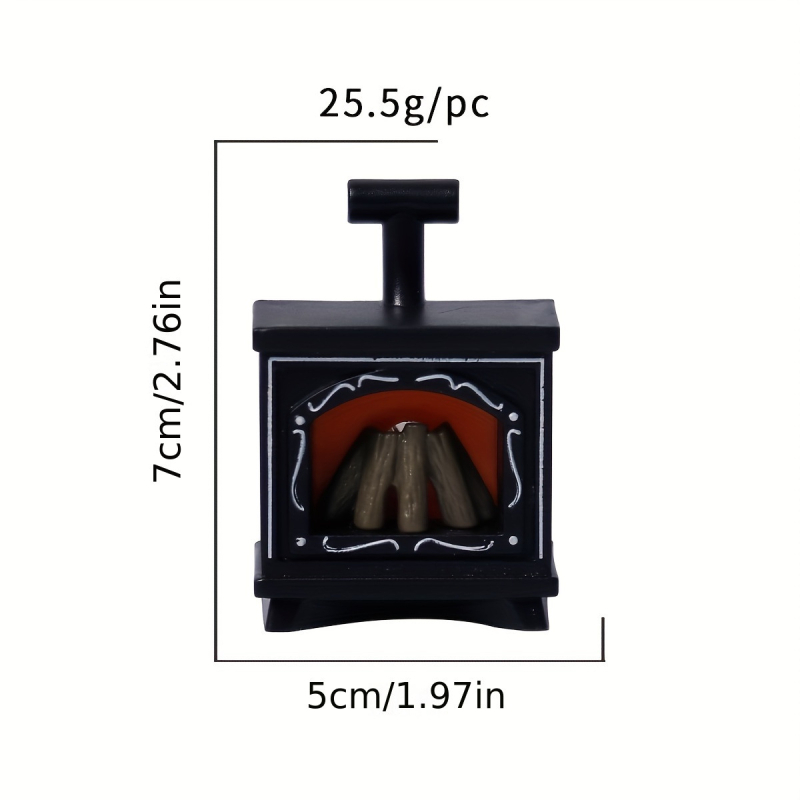 LED mini kamin za kućicu za lutke – dekoracija, noćno svjetlo, ambijentalno osvjetljenje, integrirana baterija