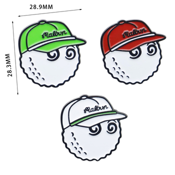 Klip za kapu za označavanje golf lopti, od mangan čelika, emajlirani marker lopte