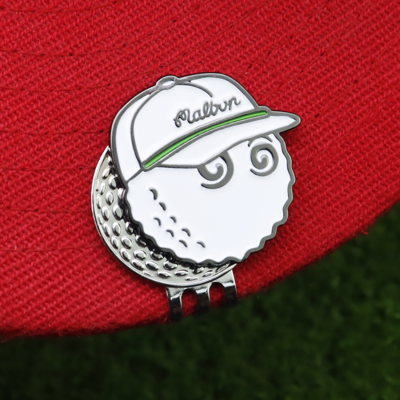 Klip za kapu za označavanje golf lopti, od mangan čelika, emajlirani marker lopte