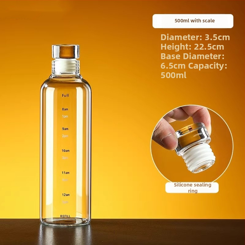 Vysoko borosilikátové sklenené fľaše na alkohol a čajový olej, uzavreté, potravinárska kvalita, objemy 300/500/750/1000 ml
