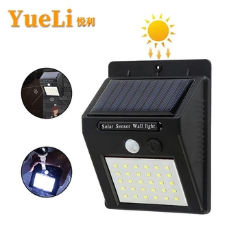 Solarna zidna svjetiljka s detekcijom pokreta, 20 LED, IP66, za dvorište