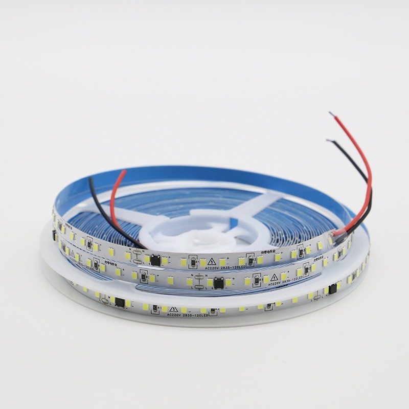 LED trak 220V bez upravljača, samoljepljiv, vodootporan, fleksibilan linearni rasvjetni trak, visoka svjetlina
