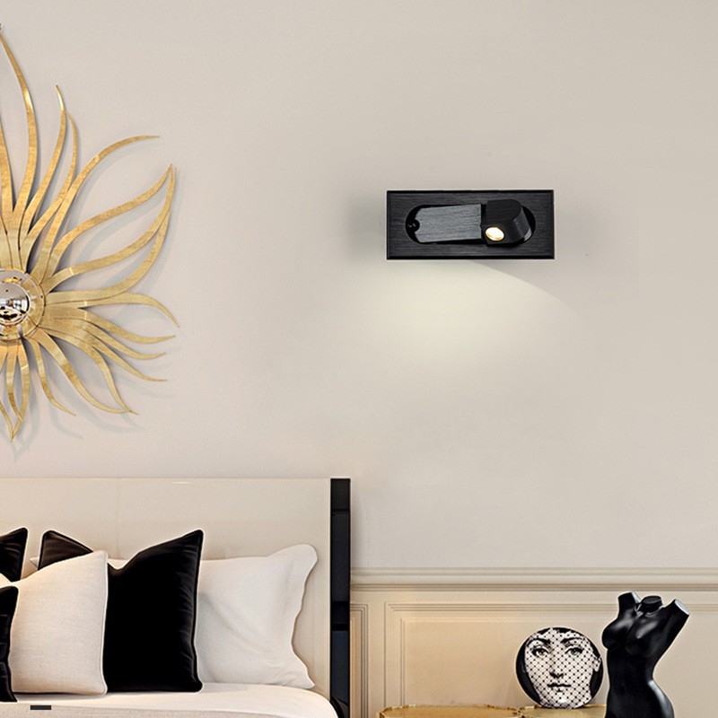 LED zidna svjetiljka za unutarnju i vanjsku upotrebu, gore-dolje usmjerena, dvostruka glava, aluminijsko kućište, 220V, moderni stil
